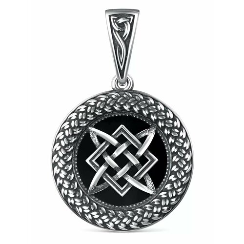Подвеска Мастерица, серебро, 925 проба, оксидирование, агат, серебро