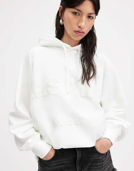 All Белая худи с логотипом в тон Saints Talon Biggy AllSaints