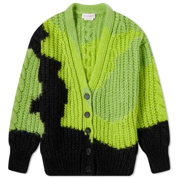 Джемпер Alexander McQueen Mohair Neon Cardigan