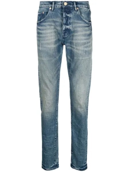 Purple Brand узкие джинсы P001 с заниженной талией, синий
