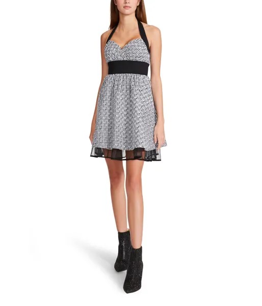 Платье Betsey Johnson, Gingham Eyelet Halter Fit-and-Flare Dress