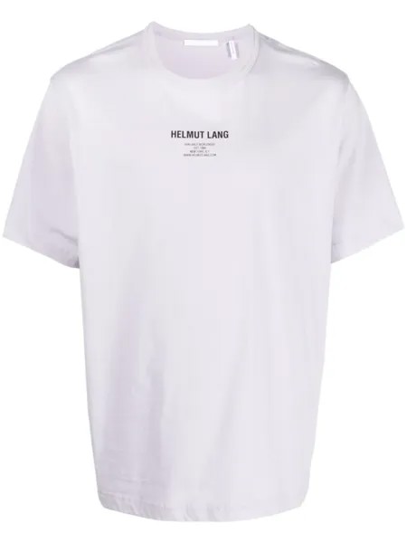 Helmut Lang футболка с логотипом, фиолетовый