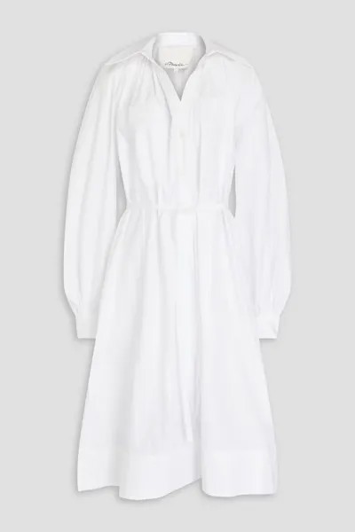 Платье-рубашка миди из хлопкового поплина 3.1 Phillip Lim, белый