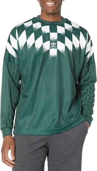 Футболка Adidas Rekive Graphic Long Sleeve Jersey, цвет Mineral Green