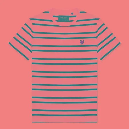 Мужская футболка Lyle & Scott Double Stripe, цвет бежевый, размер L