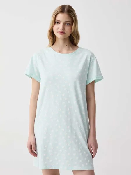 Ночная рубашка с принтом ромашки Ovs, цвет light blue