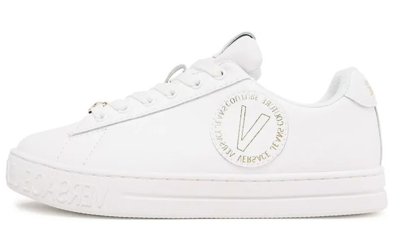 Кроссовки VERSACE JEANS Skateboarding Shoes Women's Low-top White, белый