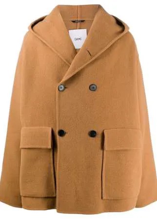 OAMC двубортное пальто с капюшоном