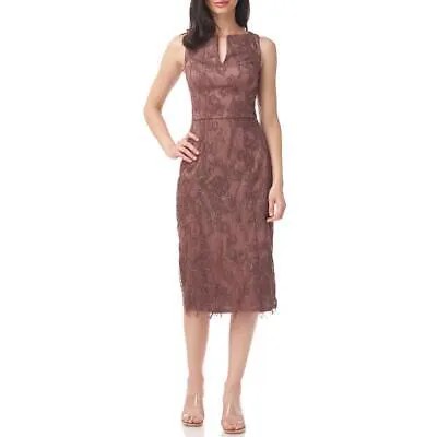 JS Collections Женское фиолетовое сетчатое платье макси для коктейлей и вечеринок 8 BHFO 7358