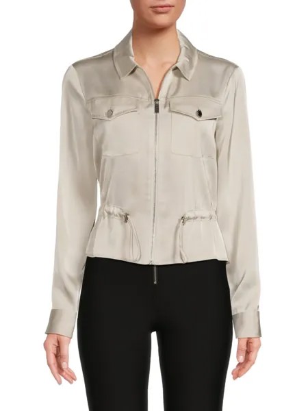 Куртка-рубашка на шнурке Calvin Klein, цвет Stony Beige