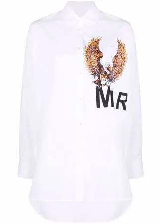 MM6 Maison Margiela поплиновая рубашка с логотипом