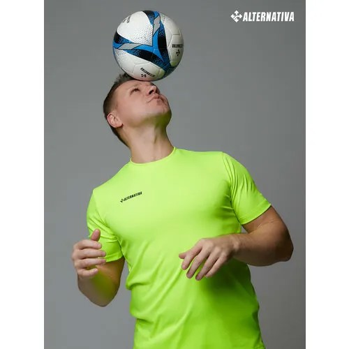Футболка Alternativa, размер 152, желтый, зеленый