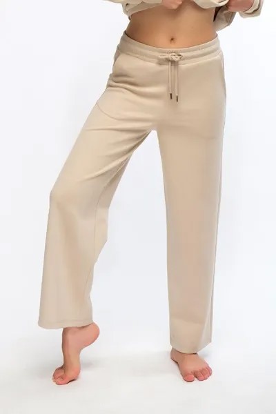 Бежевые женские широкие спортивные штаны Широкие брюки Chandraswear