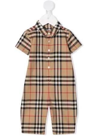 Burberry Kids комбинезон в клетку