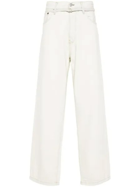 Acne Studios зауженные джинсы с поясом, синий
