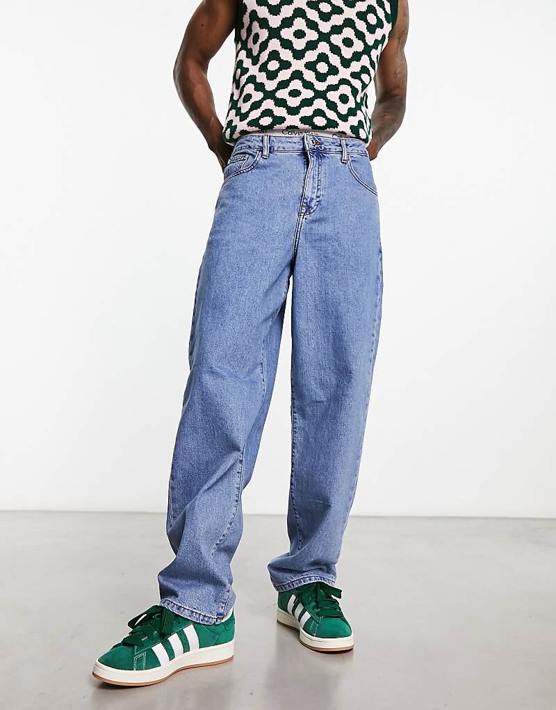 ASOS DESIGN – Синие джинсы свободного кроя
