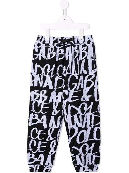Dolce & Gabbana Kids спортивные брюки с логотипом