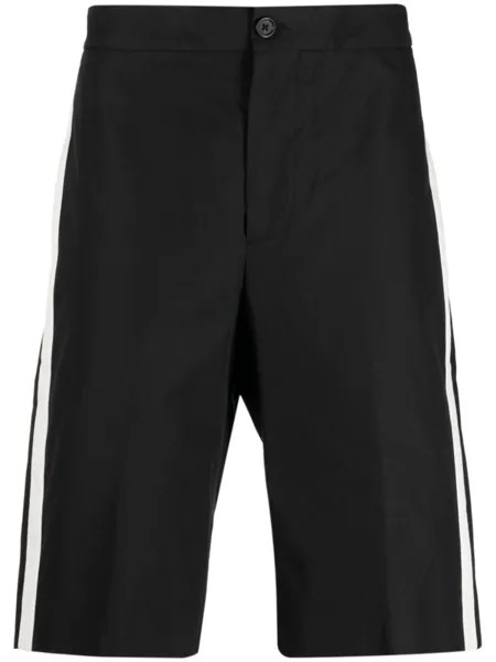 Alexander McQueen шорты-бермуды с лампасами, черный