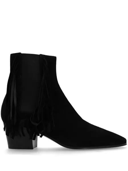 Casadei ботильоны с бахромой, черный