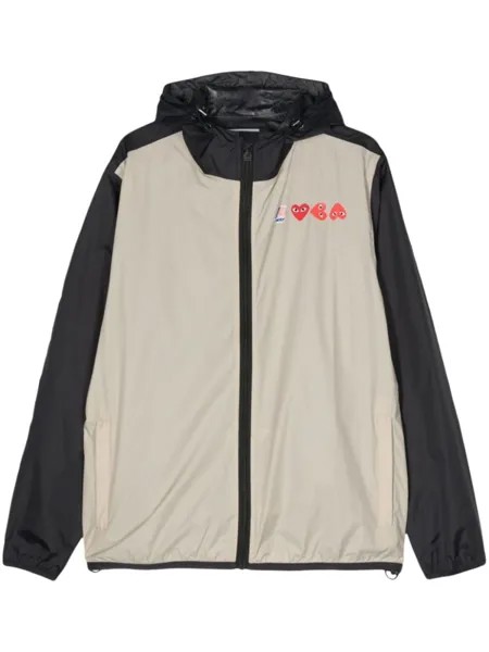 Comme Des Garçons Play куртка Claude с капюшоном из коллаборации с K-Way, нейтральный цвет