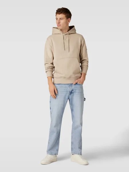 Толстовка со значком Calvin Klein Jeans, серо-коричневый
