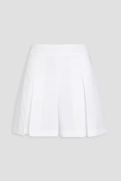 Плиссированные хлопковые шорты Boutique Moschino, белый