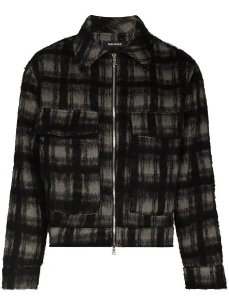 Nahmias check-pattern wool shirt jacket