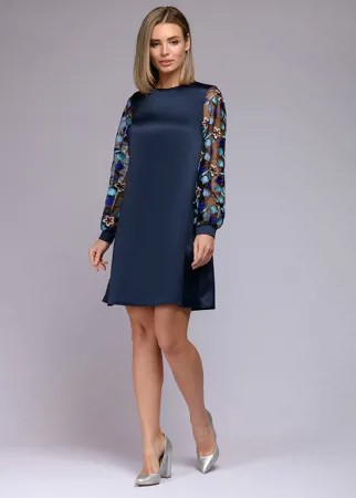 Вечернее платье женское 1001dress 0122001-02071BL синее 48