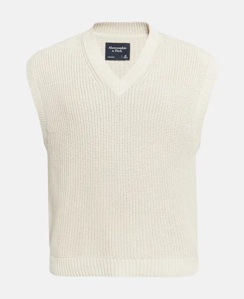 Пуловер без рукавов Abercrombie & Fitch, экрю
