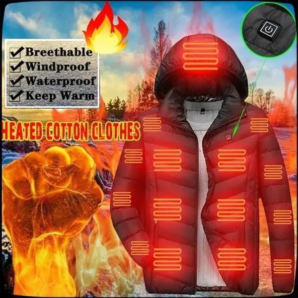 Мужская теплая USB с капюшоном рабочая куртка теплая куртка пуховик регулируемая температура безопасность защитная одежда самонагревательнаяся куртка