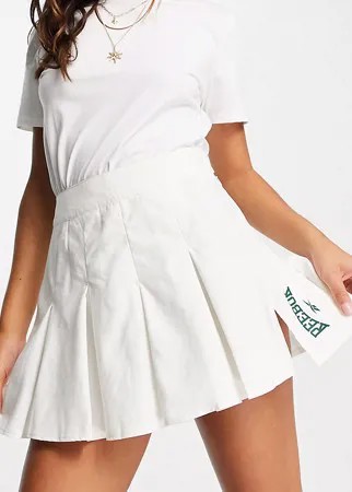 Кремово-белая теннисная юбка Reebok – эксклюзивно для ASOS-Белый