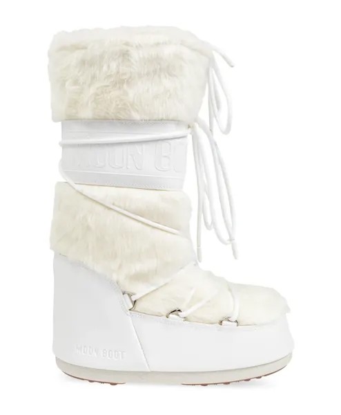 Снежные сапоги из искусственного меха Moon Boot, белый