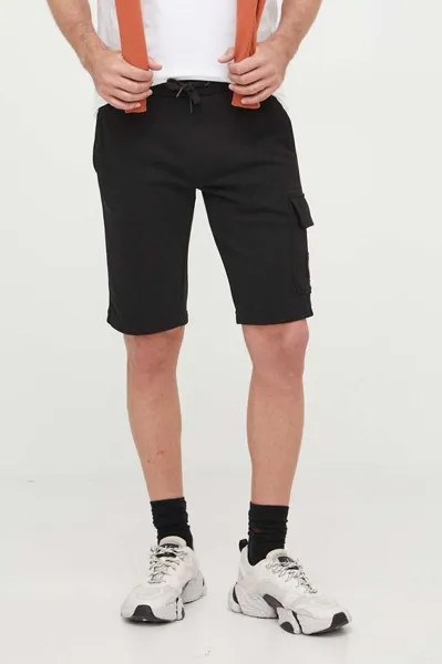 Хлопковые шорты Calvin Klein Jeans, черный