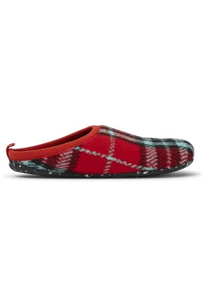 Wabi 1471 Шерстяные домашние тапочки с овальным носком Camper, красный