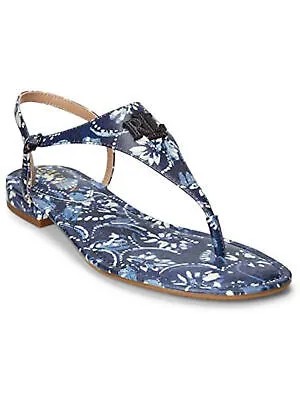 RALPH LAUREN Женские темно-синие сандалии Comfort Ellington с круглым носком и логотипом 7,5 B
