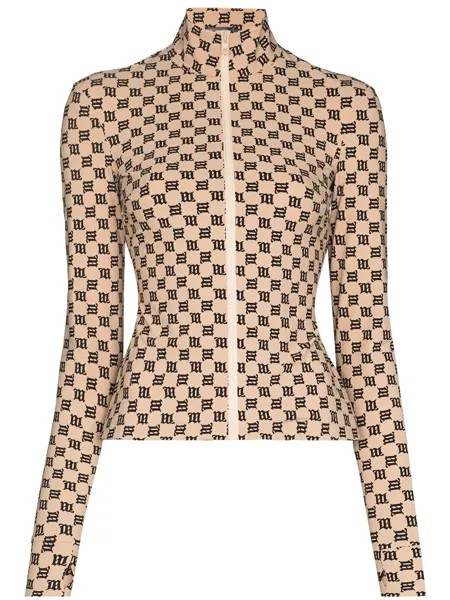 MISBHV BROWNS SKI MONOGRAM ZIP LONGSLEEVE WMNS