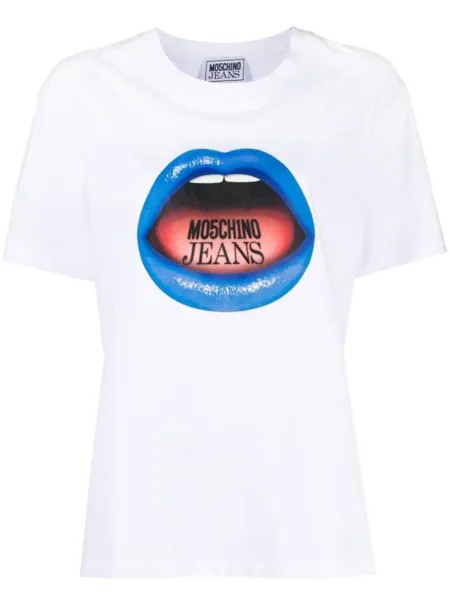 MOSCHINO JEANS футболка с логотипом, белый