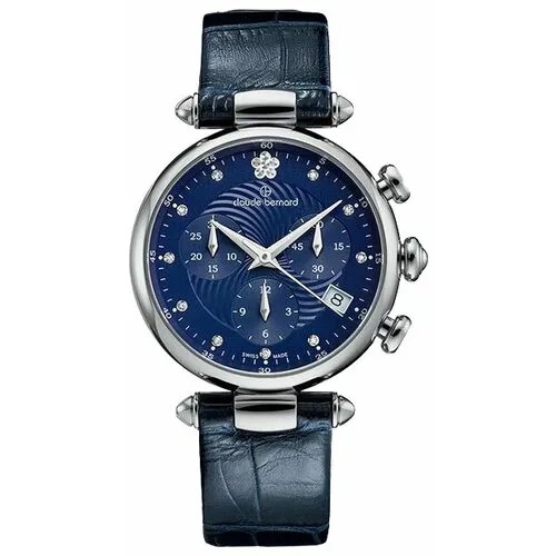 Наручные часы Claude Bernard 10215-3BUIFN2, серебряный, синий