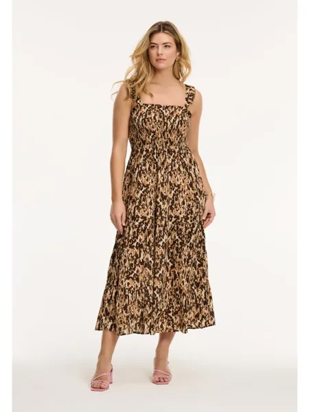 Длинное платье SHIWI, цвет beige faded leopard