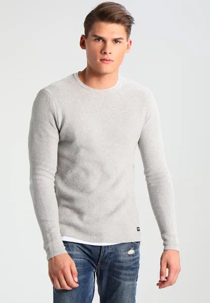 Свитер Only & Sons Onsdan Structure Crew Neck, серый
