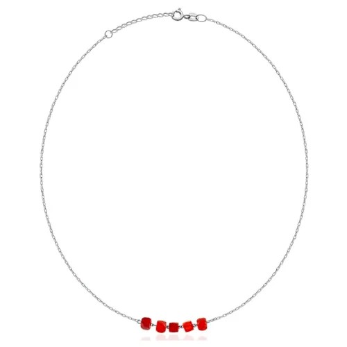 Бусы 1/33 EDITION, серебро, 925 проба, сердолик, длина 40 см., красный