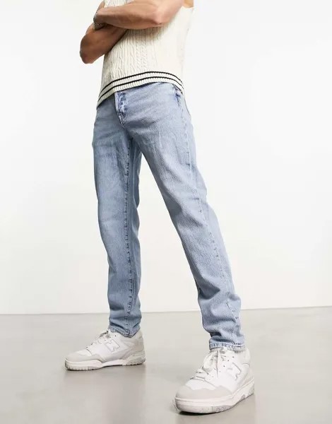 Светлые зауженные джинсы Selected Homme