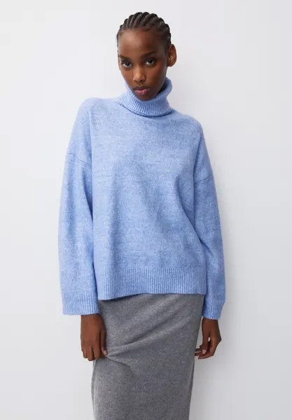 Вязаный свитер OVERSIZE HIGH NECK PULL&BEAR, цвет light blue
