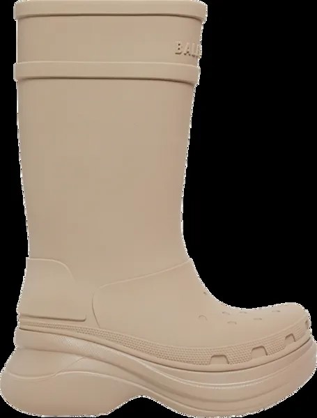 Ботинки Crocs x Balenciaga Wmns Clog Boot 2.0 Beige, коричневый