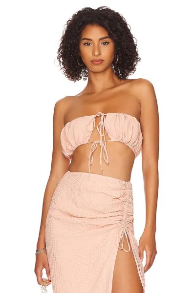 Топ MAJORELLE Nikita Crop, цвет Blush Gingham