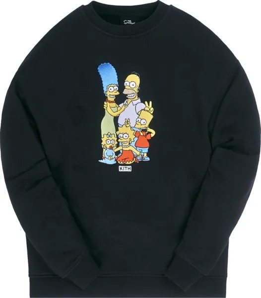 Толстовка Kith For The Simpsons Portrait Crewneck 'Black', черный