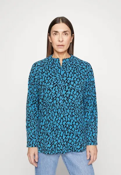 Блузка Marks & Spencer с принтом, синий/мультиколор