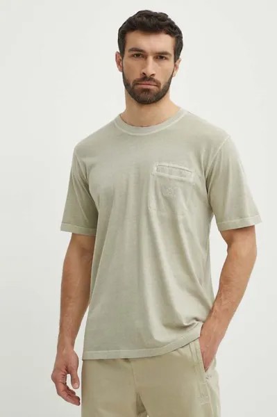 Хлопковая футболка adidas Originals, бежевый