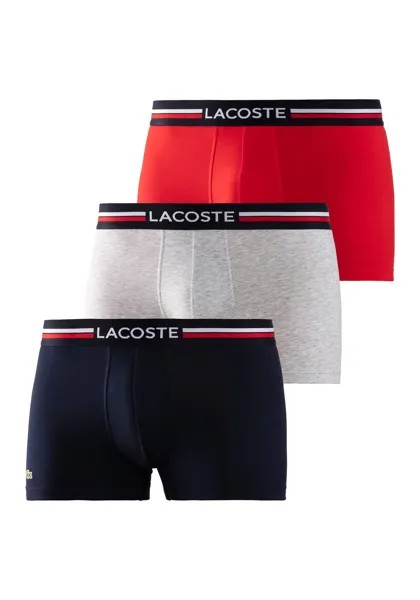 Боксеры Lacoste, морской синий/серый/красный
