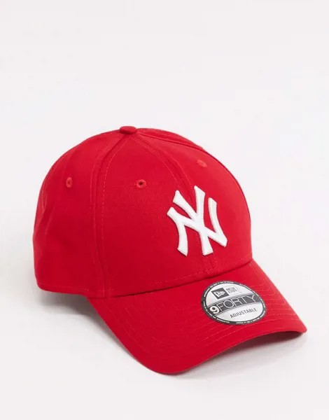 Красная кепка New Era 9Forty-Красный